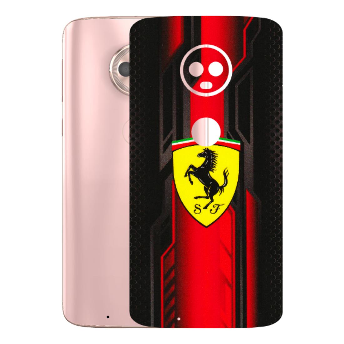Motorola Phone Skins (All Models) - Black Ferrari Logo - 3D Embossed Finish (L-253) Motorola Moto G6