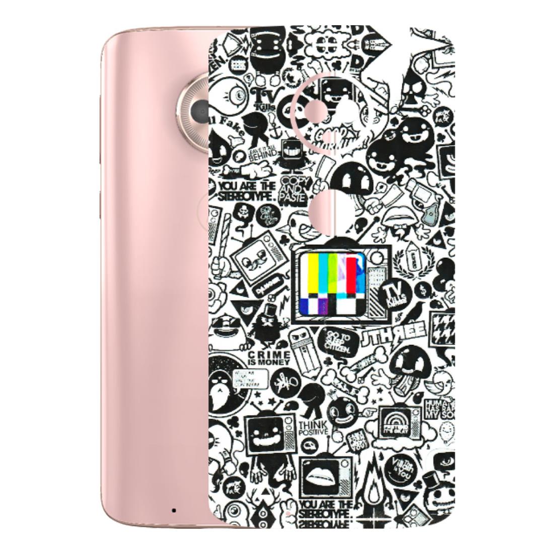 Motorola Phone Skins (All Models) - Doodles Positive Art - 3D Embossed Finish (L-263) Motorola Moto G6