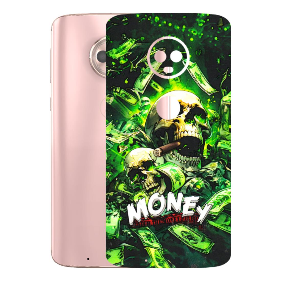 Motorola Phone Skins (All Models) - Skull Money - 3D Embossed Finish (L-303) Motorola Moto G6