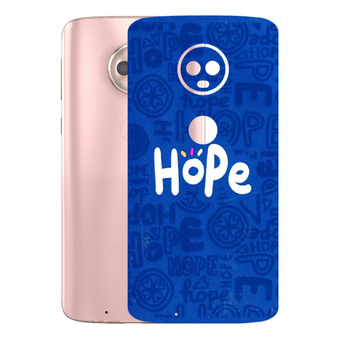 Motorola Phone Skins (All Models) - Hope Doodles Blue - 3D Embossed Finish (L-43) Motorola Moto G6