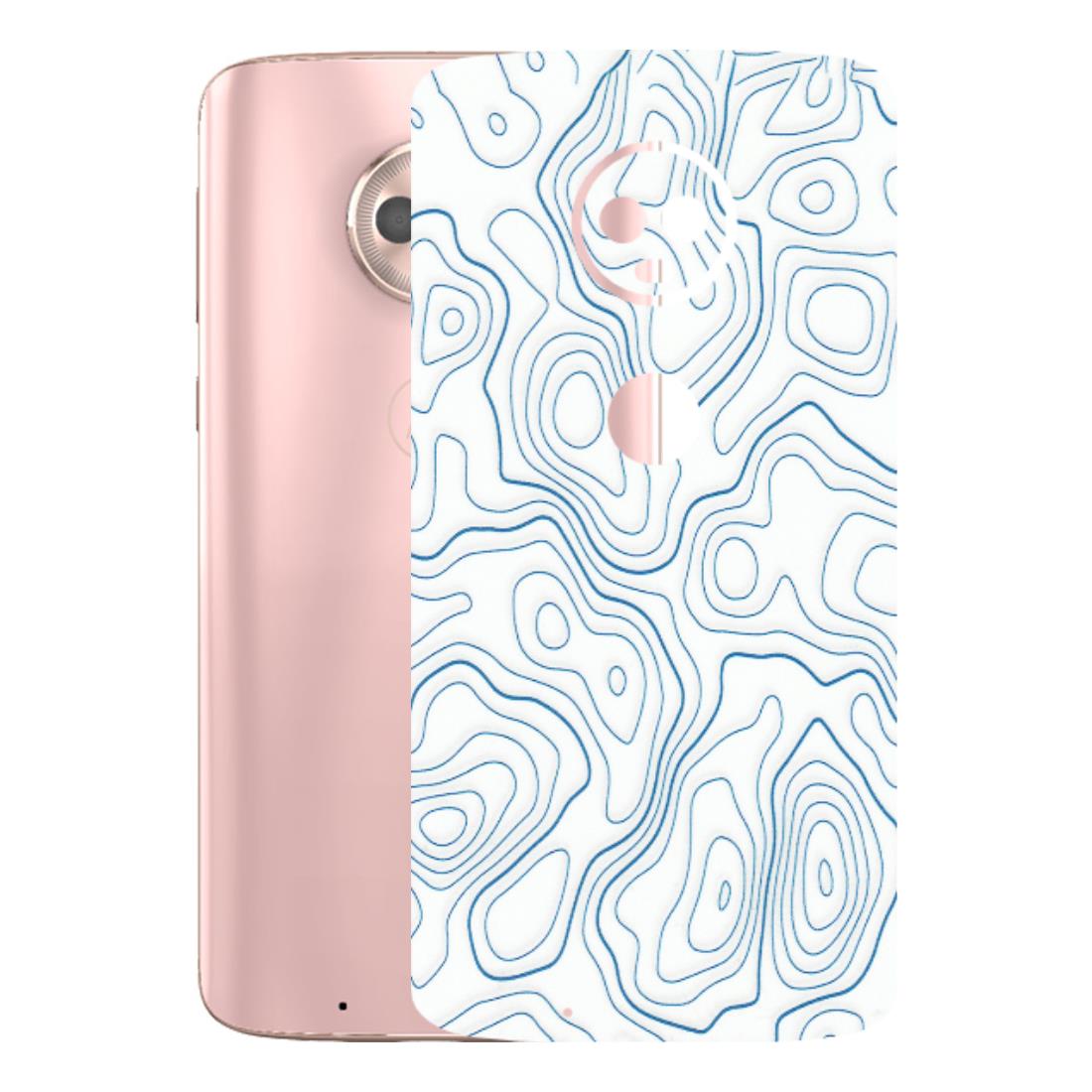 Motorola Phone Skins (All Models) - Blue And White Swirls - Matte Finish (M-139) Motorola Moto G6