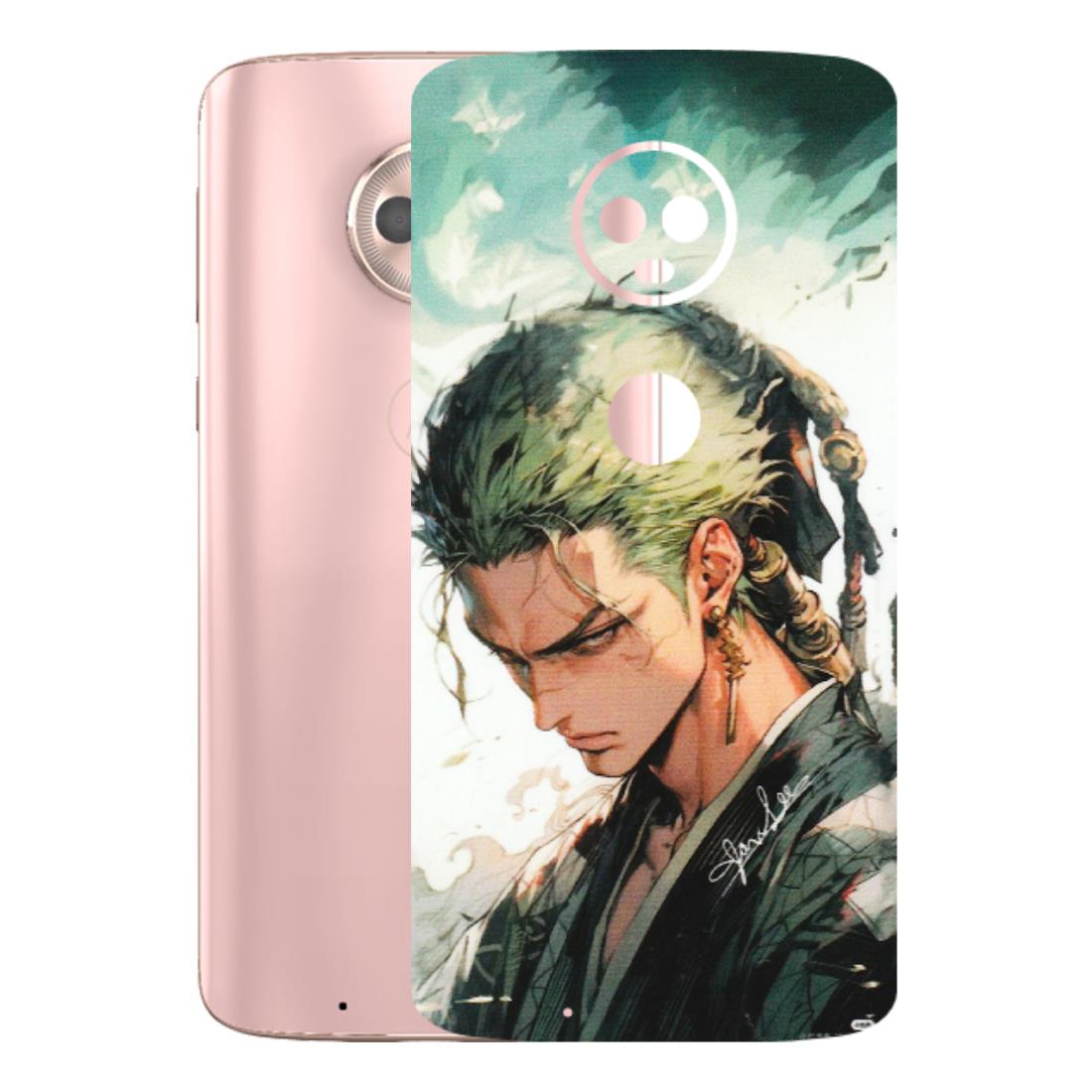 Motorola Phone Skins (All Models) - New Roronoa Zoro One Picece Anime - Matte Finish (M-140) Motorola Moto G6
