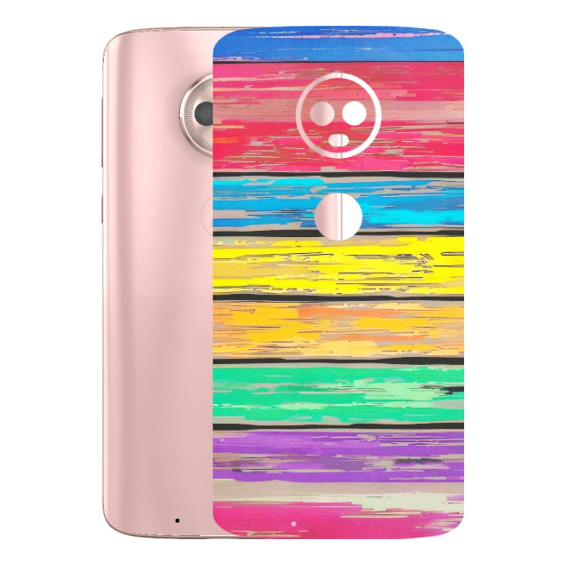 Motorola Phone Skins (All Models) - Multi Colour Wooden Wall - Matte Finish (M-96) Motorola Moto G6