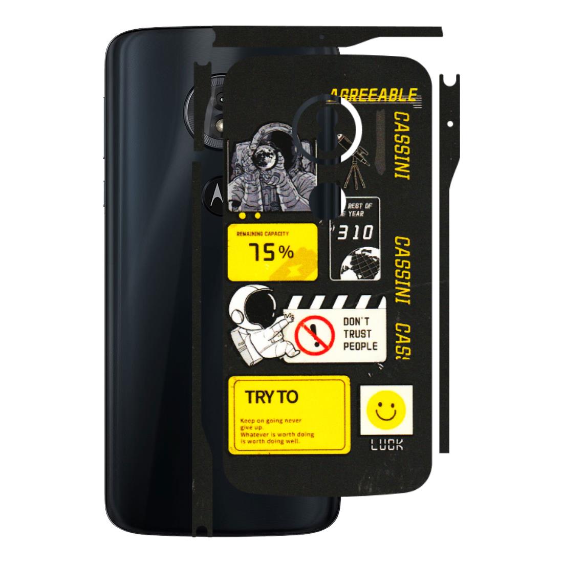 Motorola Phone Skins (All Models) - Black Cassini - 3D Embossed Finish (L-161) Motorola Moto G6 Play