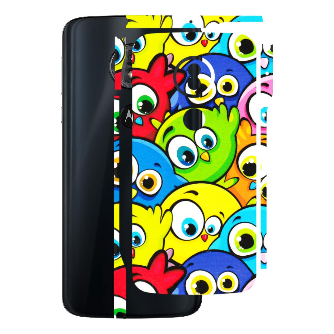 Motorola Phone Skins (All Models) - Cute Fluffy Birds - 3D Embossed Finish (L-213) Motorola Moto G6 Play