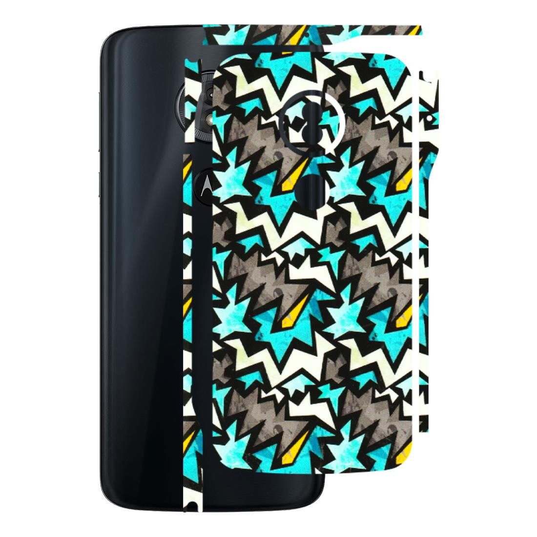 Motorola Phone Skins (All Models) - Funky Zig Zag - 3D Embossed Finish (L-223) Motorola Moto G6 Play