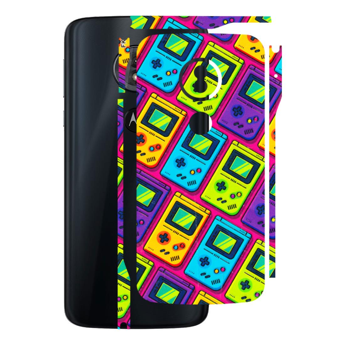 Motorola Phone Skins (All Models) - Gameboy Colourful - 3D Embossed Finish (L-266) Motorola Moto G6 Play