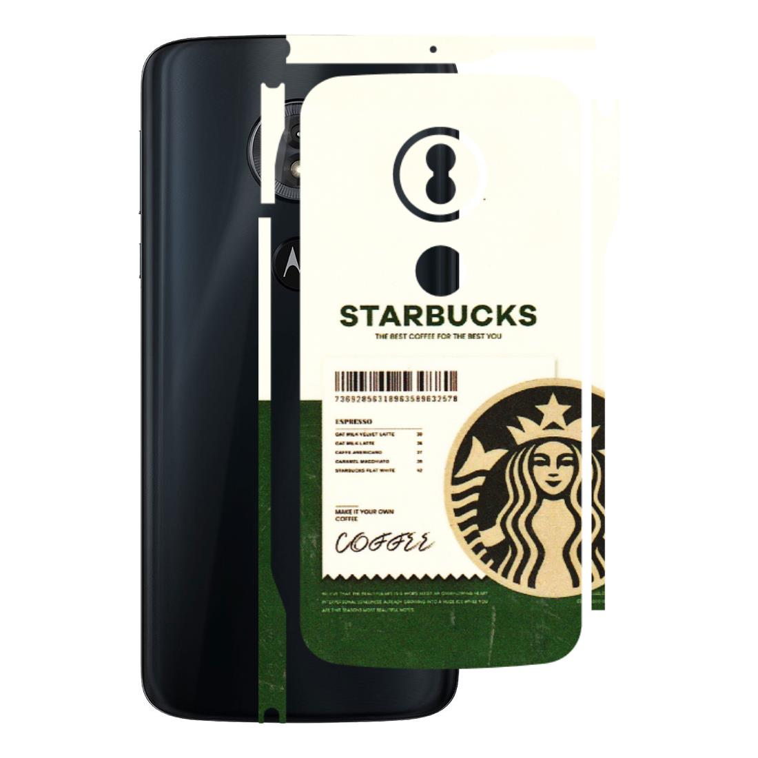 Motorola Phone Skins (All Models) - Starbucks Barcode - 3D Embossed Finish (L-308) Motorola Moto G6 Play
