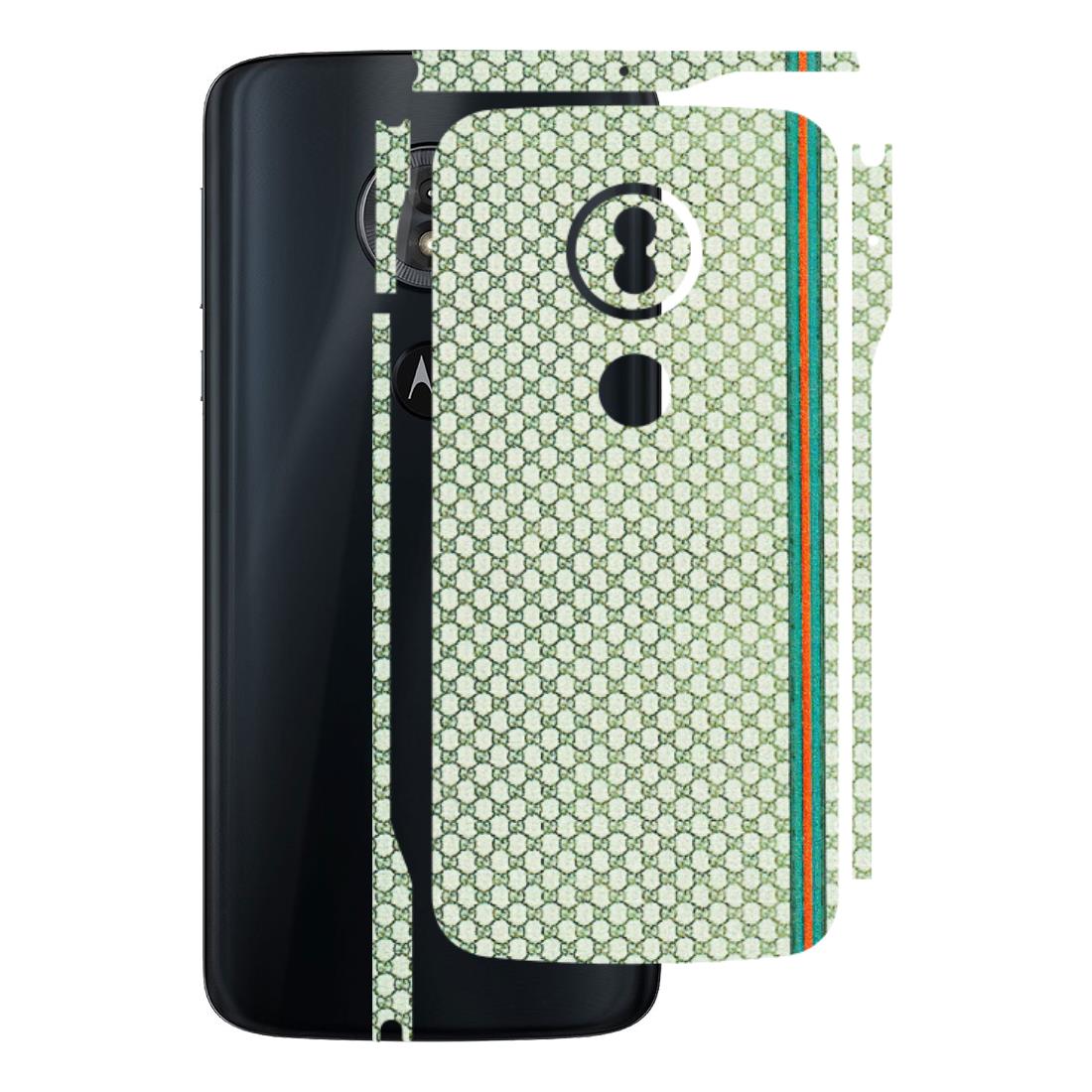 Motorola Phone Skins (All Models) - Gucci Fabric Pattern - 3D Embossed Finish (L-73) Motorola Moto G6 Play