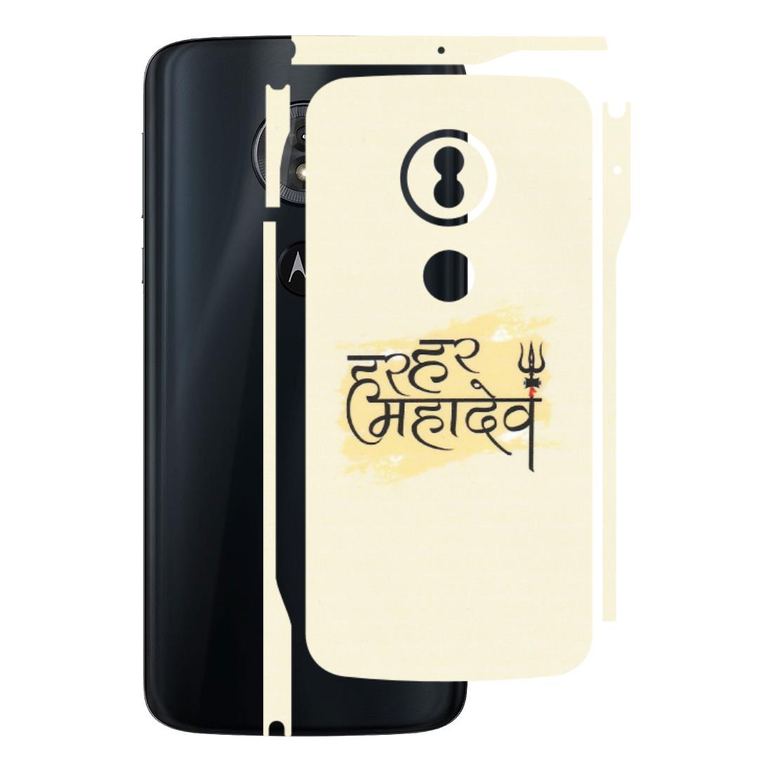 Motorola Phone Skins (All Models) - Har Har Mahadev - Matte Finish (M-10) Motorola Moto G6 Play