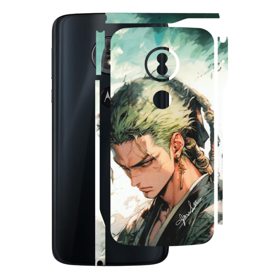 Motorola Phone Skins (All Models) - New Roronoa Zoro One Picece Anime - Matte Finish (M-140) Motorola Moto G6 Play