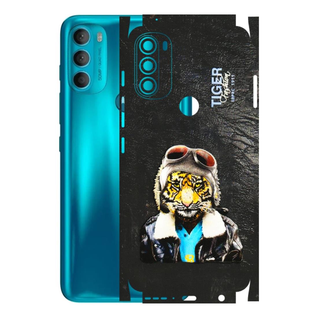Motorola Phone Skins (All Models) - Rider Tiger - 3D Embossed Finish (L-113) Motorola Moto G71 (5G)