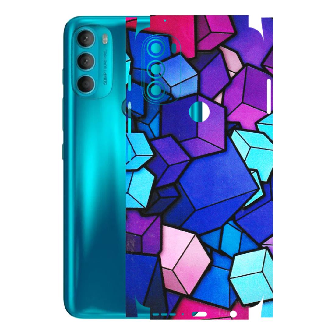 Motorola Phone Skins (All Models) - Cube Doodle - 3D Embossed Finish (L-141) Motorola Moto G71 (5G)