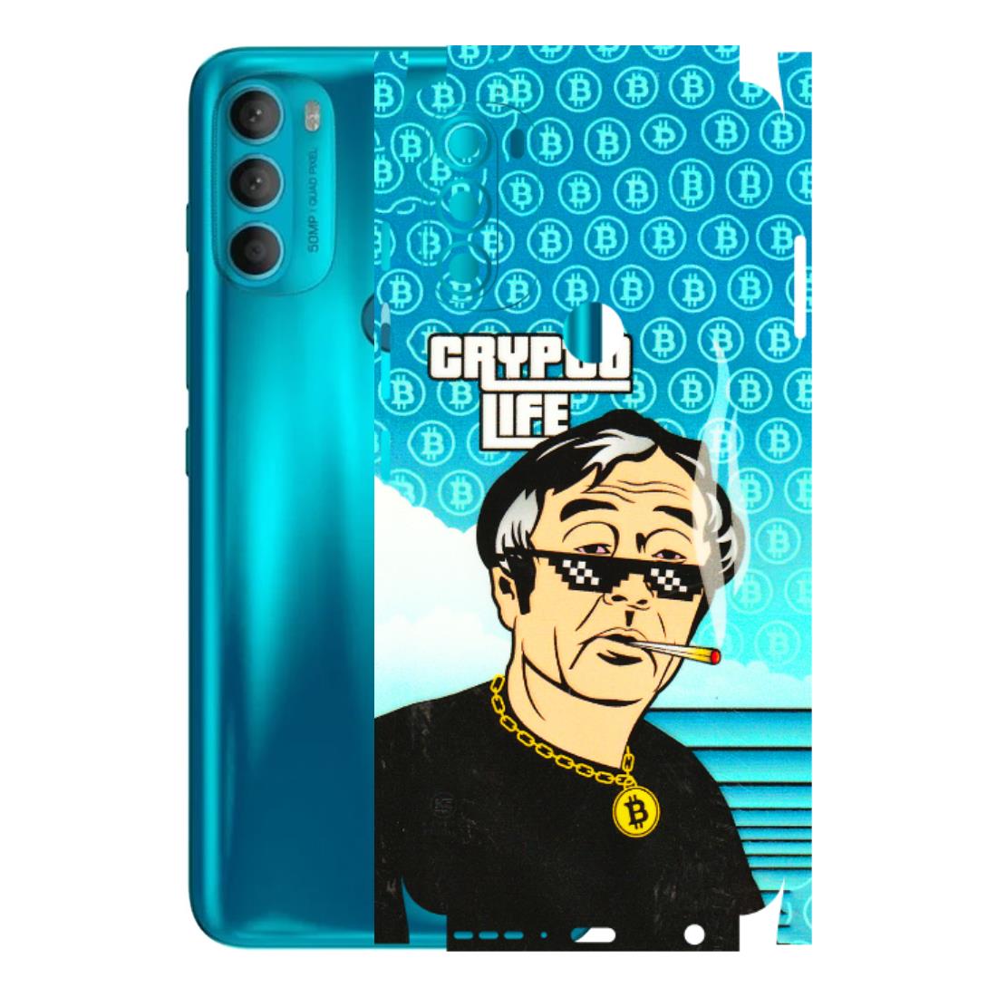 Motorola Phone Skins (All Models) - Crypto Thug Life - 3D Embossed Finish (L-179) Motorola Moto G71 (5G)