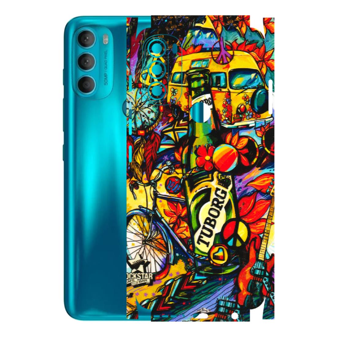 Motorola Phone Skins (All Models) - Cool Beer Bottle - 3D Embossed Finish (L-193) Motorola Moto G71 (5G)