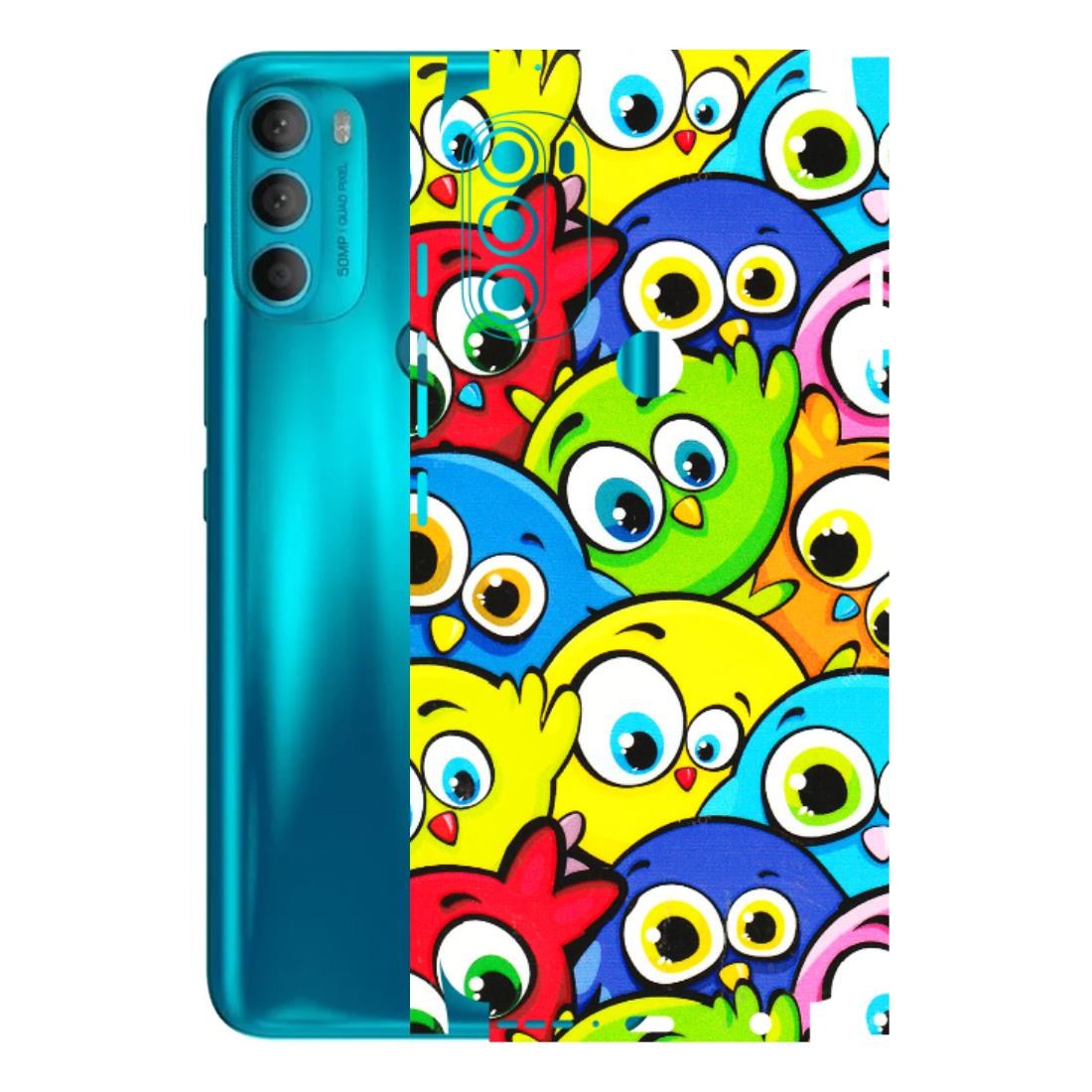 Motorola Phone Skins (All Models) - Cute Fluffy Birds - 3D Embossed Finish (L-213) Motorola Moto G71 (5G)