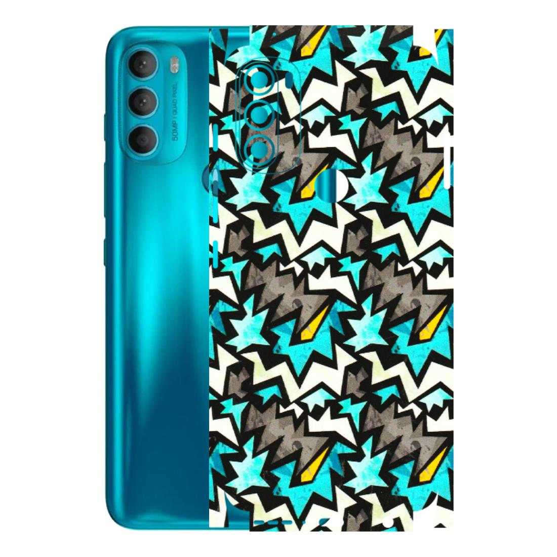 Motorola Phone Skins (All Models) - Funky Zig Zag - 3D Embossed Finish (L-223) Motorola Moto G71 (5G)