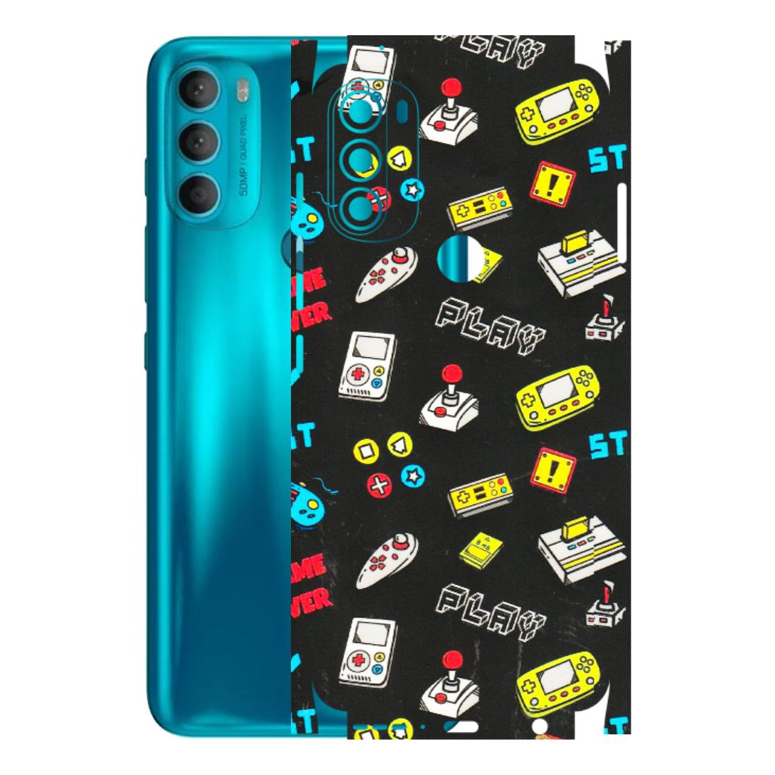 Motorola Phone Skins (All Models) - Gaming Doodles - 3D Embossed Finish (L-224) Motorola Moto G71 (5G)