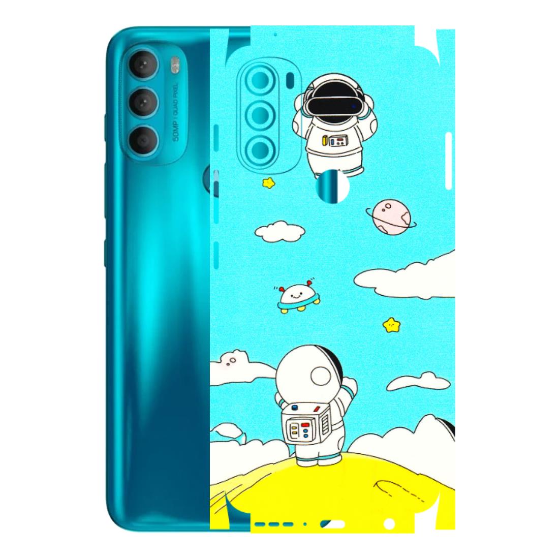 Motorola Phone Skins (All Models) - Blue Skies Astro Float - 3D Embossed Finish (L-230) Motorola Moto G71 (5G)