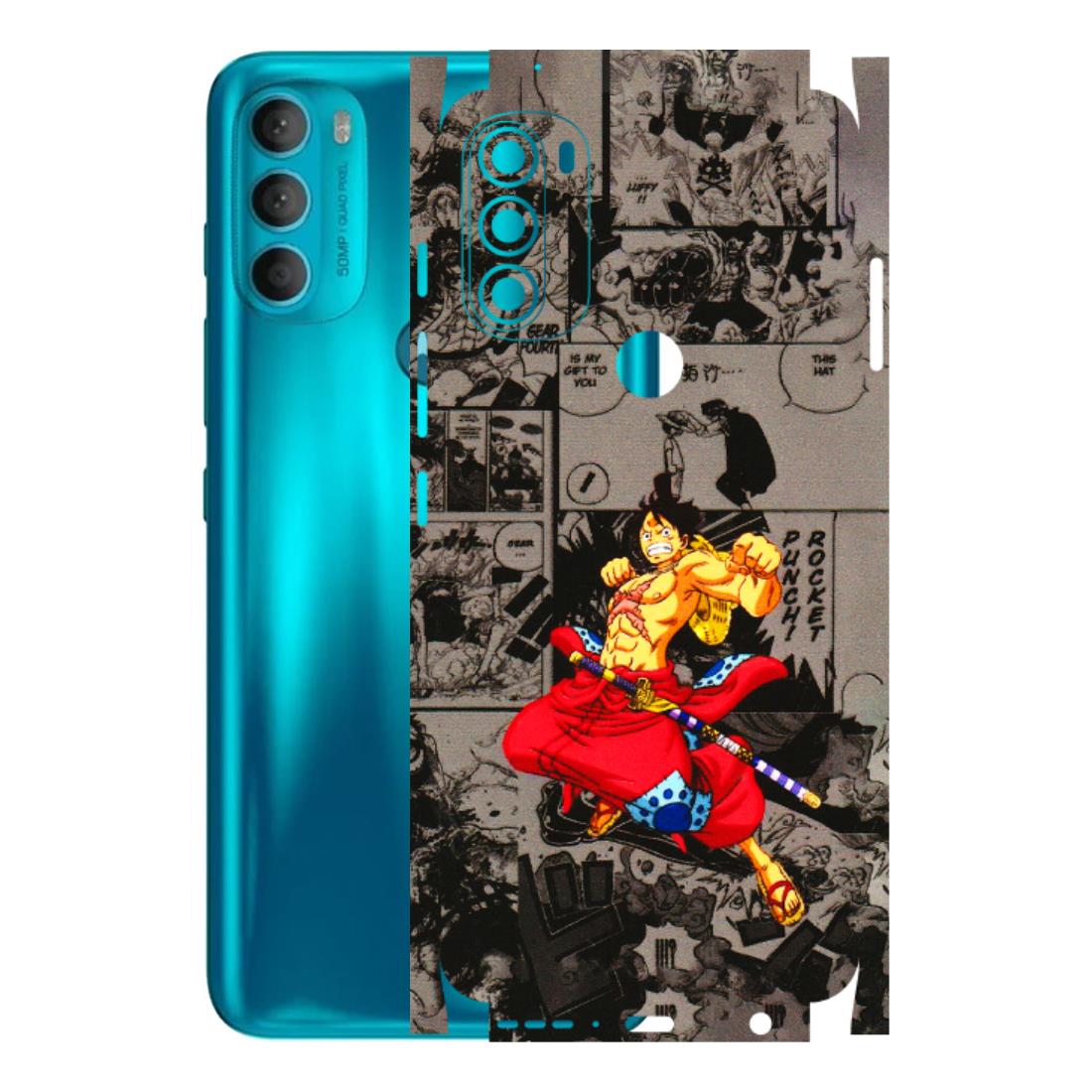 Motorola Phone Skins (All Models) - One Piece Rocket Punch Manga - 3D Embossed Finish (L-25) Motorola Moto G71 (5G)
