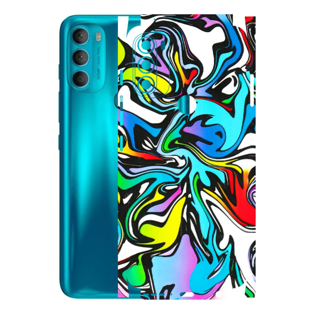 Motorola Phone Skins (All Models) - Abstract Colour Paints - 3D Embossed Finish (L-271) Motorola Moto G71 (5G)