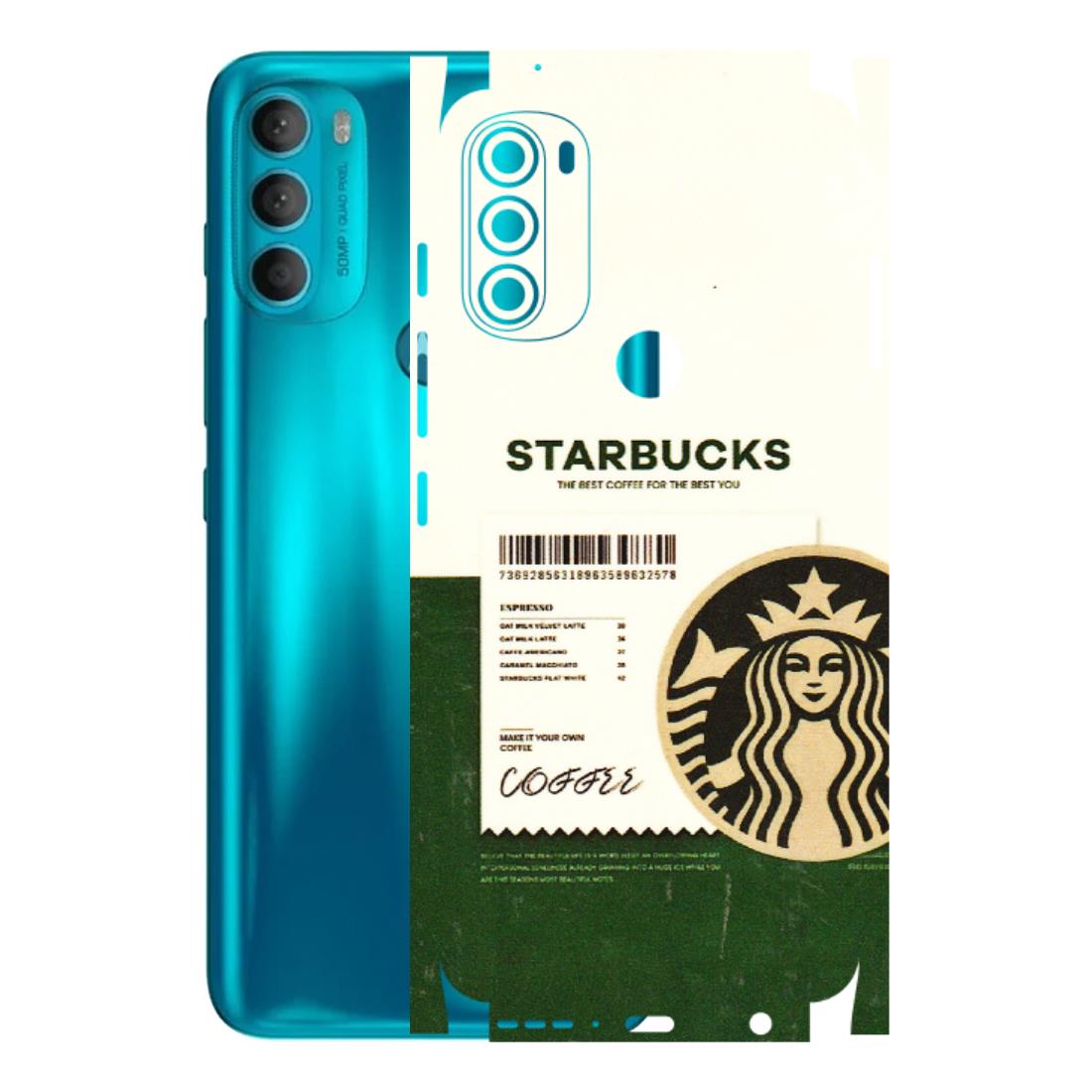 Motorola Phone Skins (All Models) - Starbucks Barcode - 3D Embossed Finish (L-308) Motorola Moto G71 (5G)