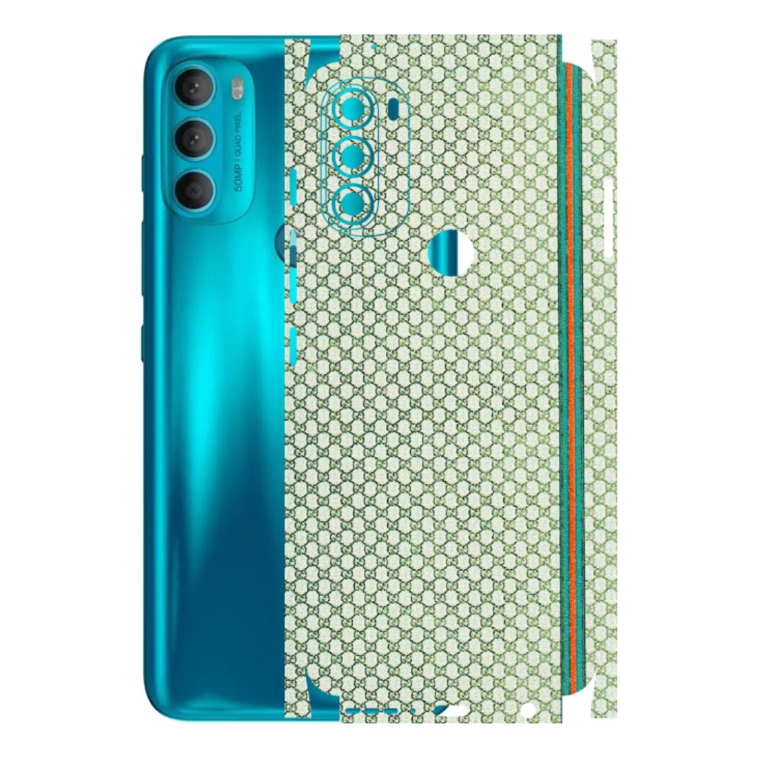 Motorola Phone Skins (All Models) - Gucci Fabric Pattern - 3D Embossed Finish (L-73) Motorola Moto G71 (5G)