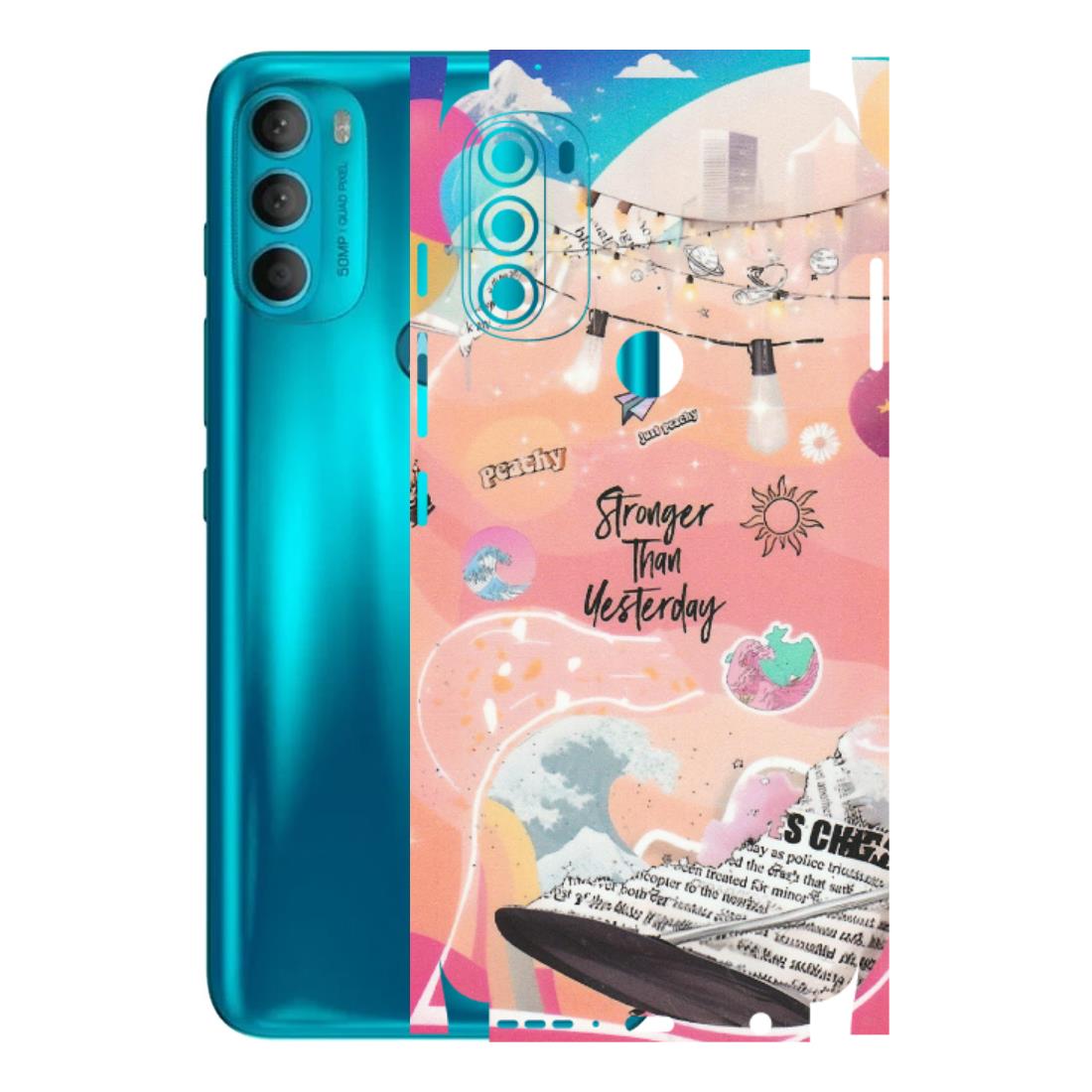 Motorola Phone Skins (All Models) - Stronger Then Yesterday - Matte Finish (M-128) Motorola Moto G71 (5G)