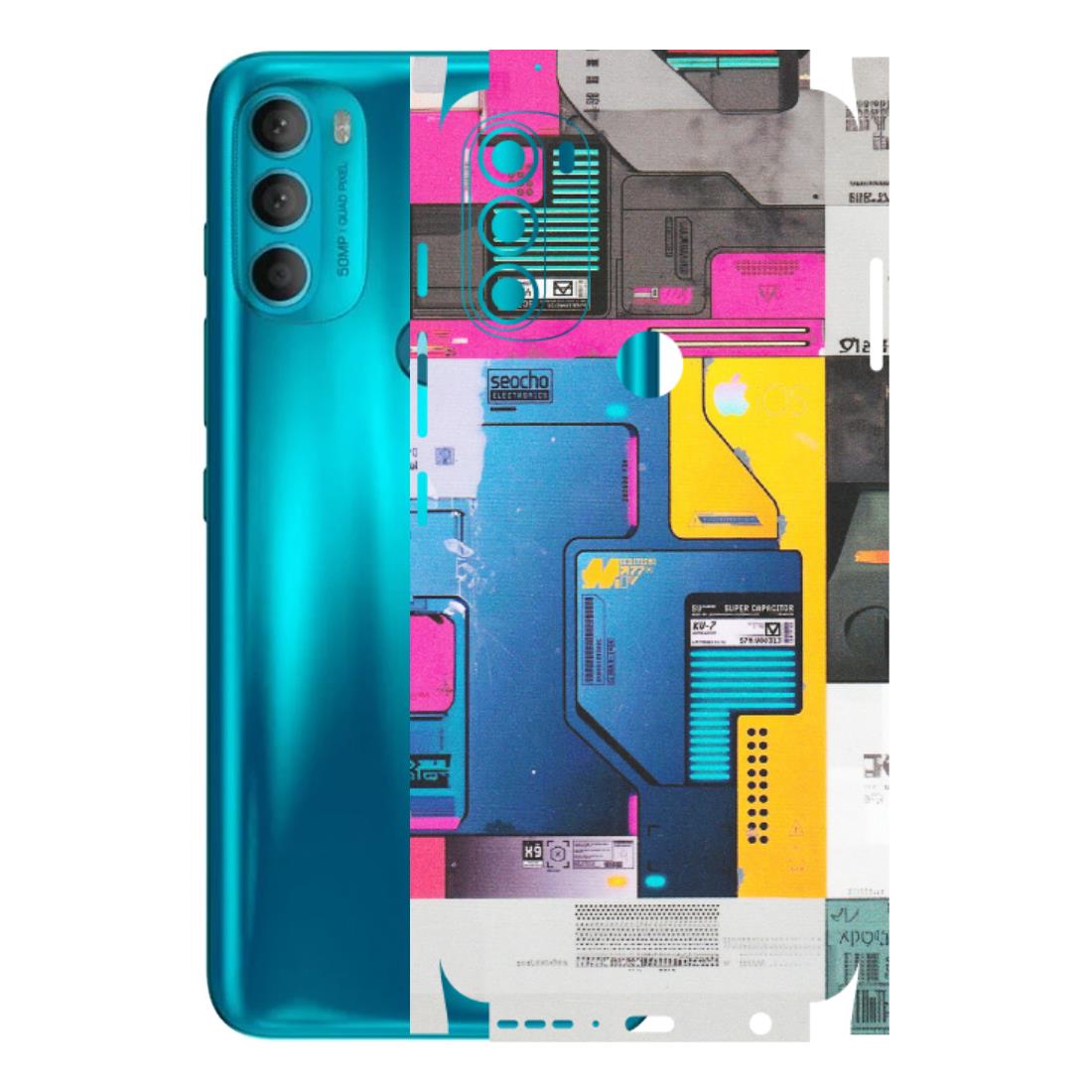 Motorola Phone Skins (All Models) - Colourfull Motherboard Internals - Matte Finish (M-55) Motorola Moto G71 (5G)