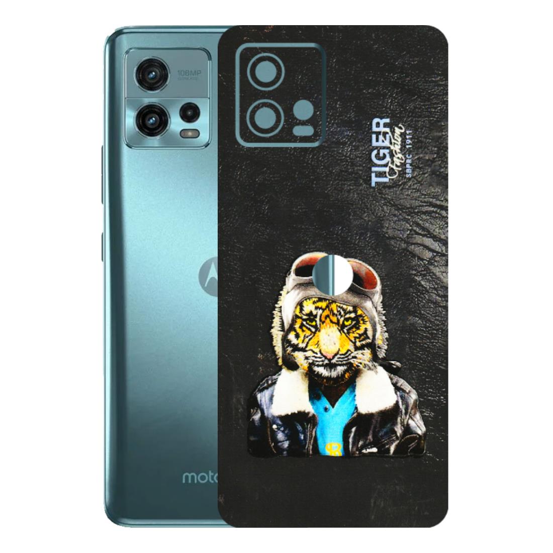 Motorola Phone Skins (All Models) - Rider Tiger - 3D Embossed Finish (L-113) Motorola Moto G72 (5G)