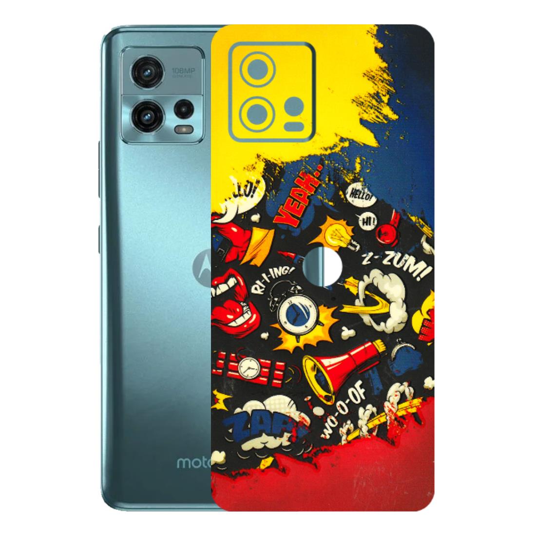 Motorola Phone Skins (All Models) - Pacific Doodle Art - 3D Embossed Finish (L-120) Motorola Moto G72 (5G)