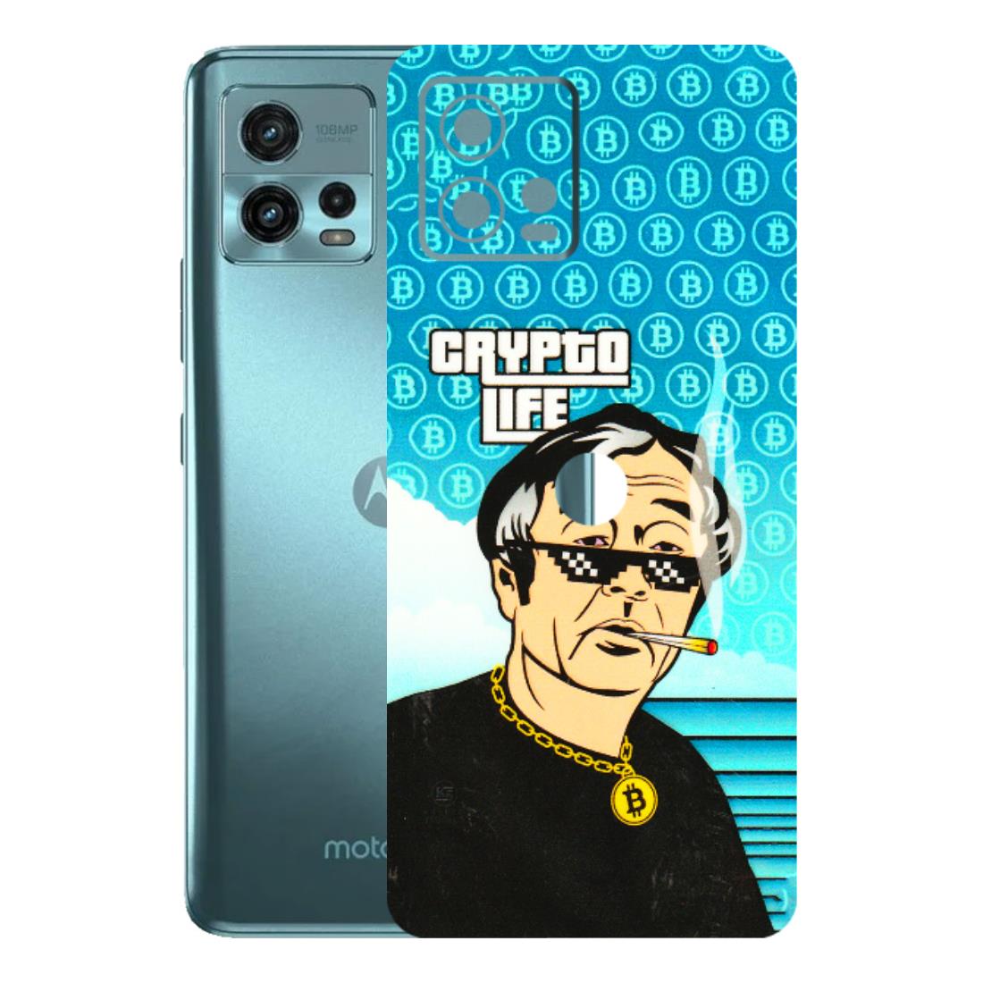 Motorola Phone Skins (All Models) - Crypto Thug Life - 3D Embossed Finish (L-179) Motorola Moto G72 (5G)