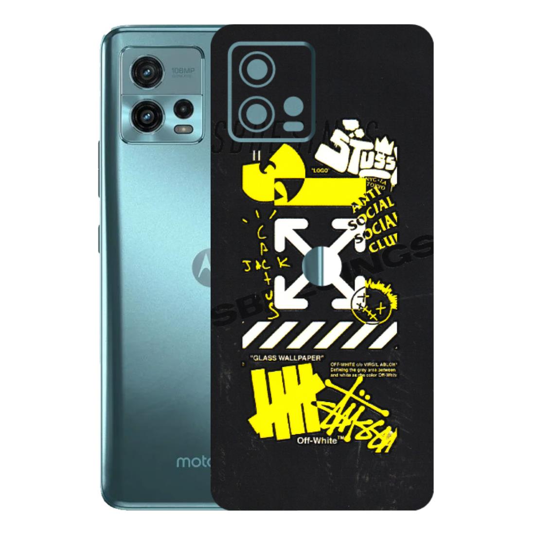 Motorola Phone Skins (All Models) - Anti Social Graffiti - 3D Embossed Finish (L-198) Motorola Moto G72 (5G)
