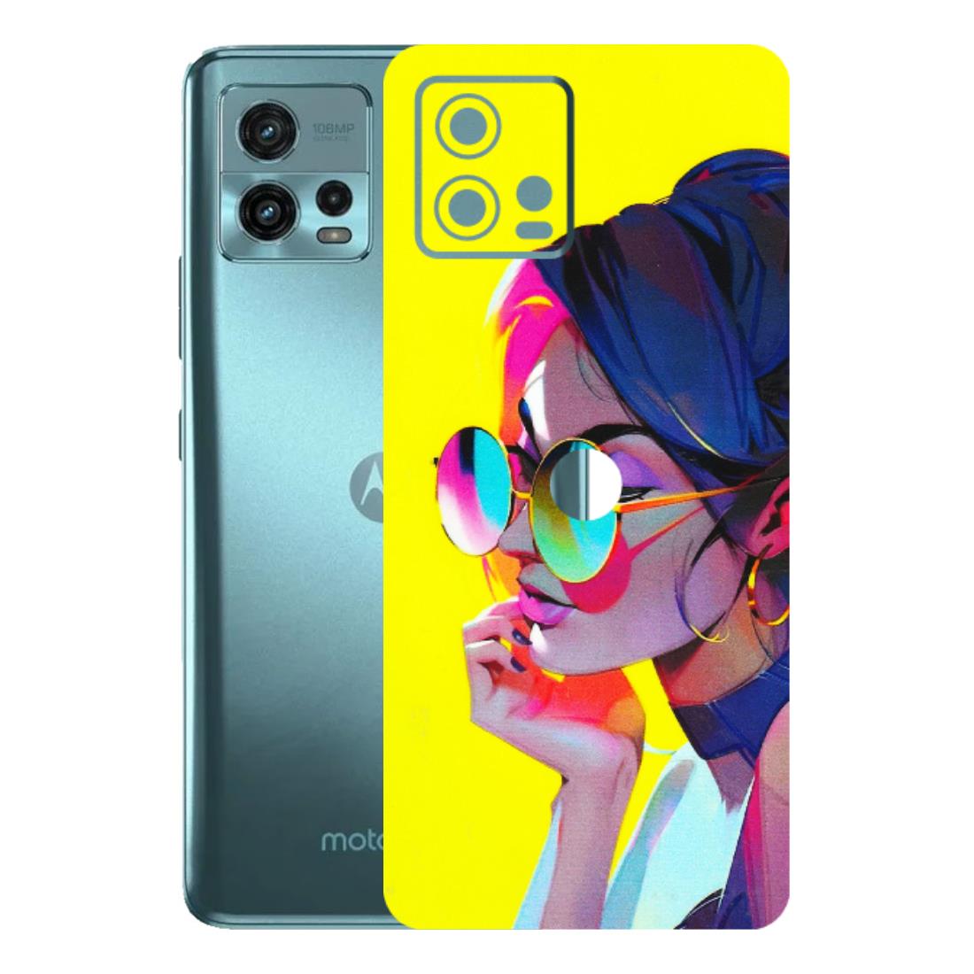 Motorola Phone Skins (All Models) - Bold Stylish Girl - 3D Embossed Finish (L-222) Motorola Moto G72 (5G)