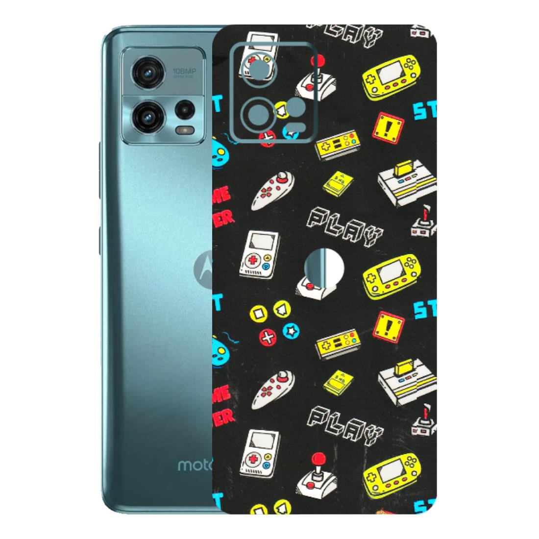 Motorola Phone Skins (All Models) - Gaming Doodles - 3D Embossed Finish (L-224) Motorola Moto G72 (5G)