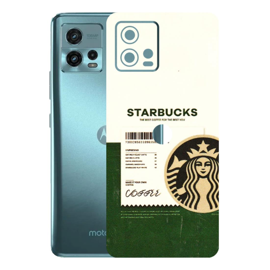 Motorola Phone Skins (All Models) - Starbucks Barcode - 3D Embossed Finish (L-308) Motorola Moto G72 (5G)