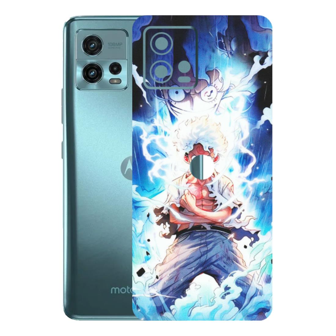 Motorola Phone Skins (All Models) - Blue Thunder Luffy Anime - Matte Finish (M-132) Motorola Moto G72 (5G)