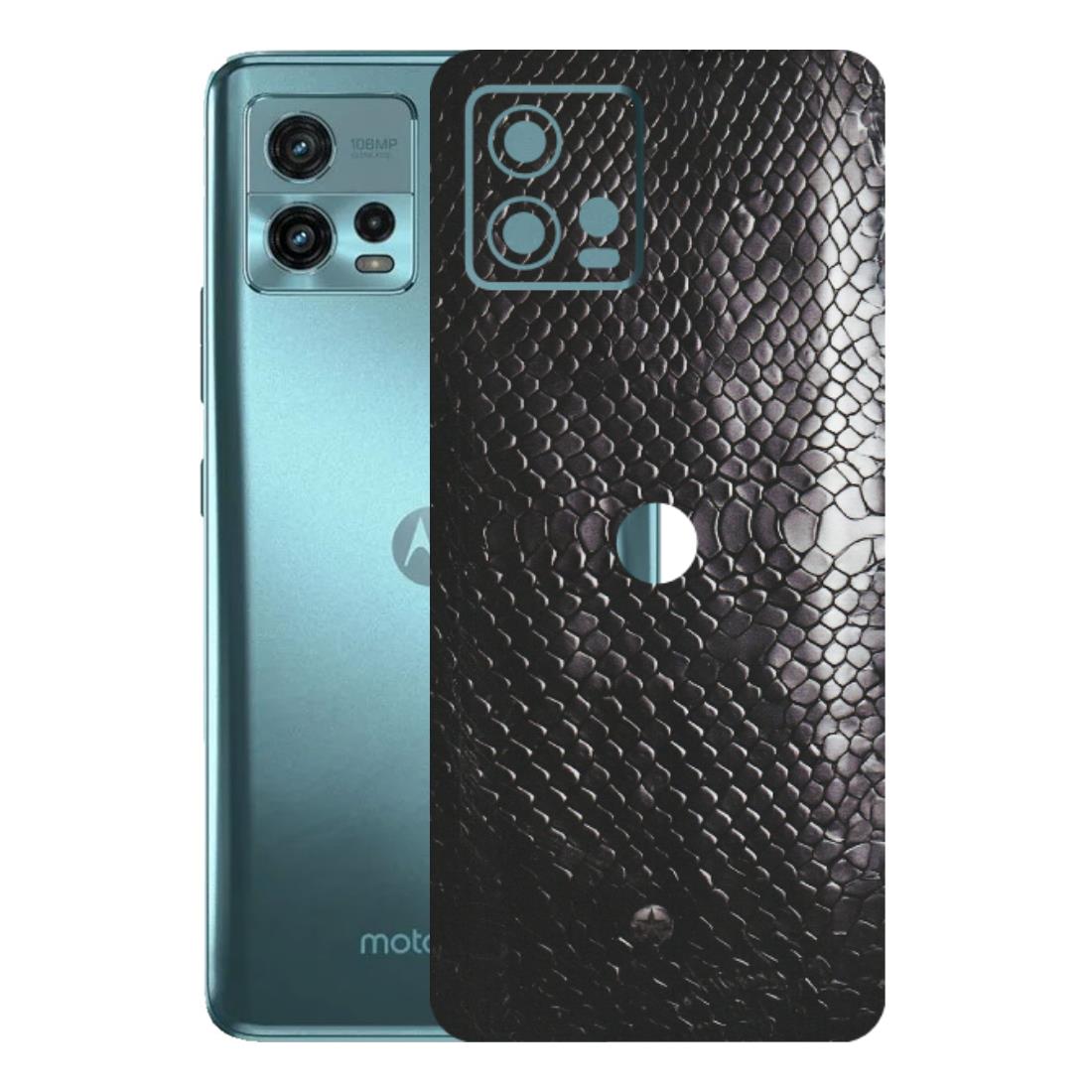 Motorola Phone Skins (All Models) - Black Snack Leather - Matte Finish (M-147) Motorola Moto G72 (5G)