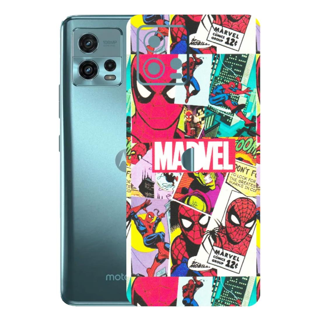 Motorola Phone Skins (All Models) - Marvel Comic Spiderman Grafitti - Matte Finish (M-72) Motorola Moto G72 (5G)