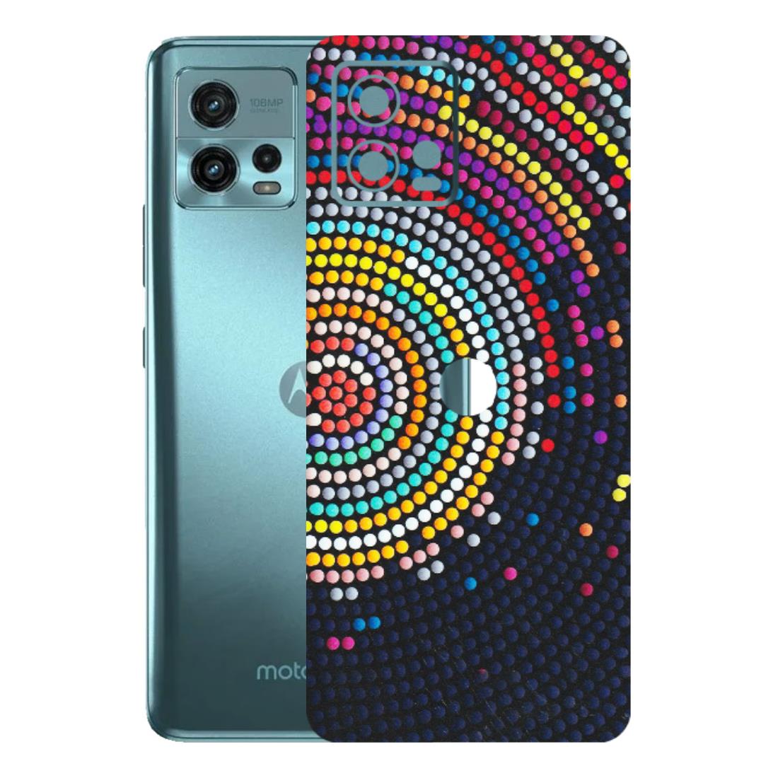 Motorola Phone Skins (All Models) - Rainbow Dot Mandala - Matte Finish (M-97) Motorola Moto G72 (5G)