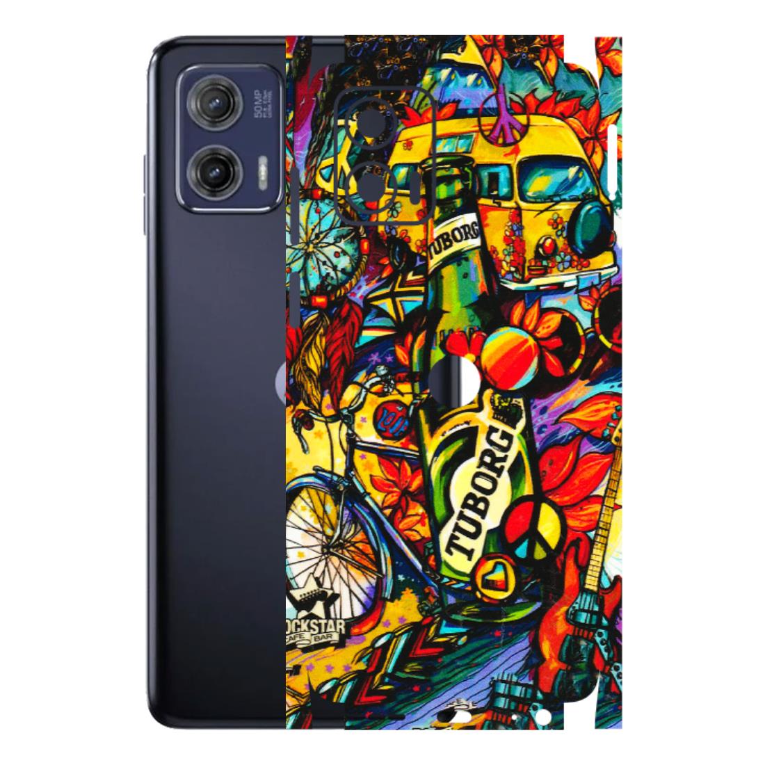 Motorola Phone Skins (All Models) - Cool Beer Bottle - 3D Embossed Finish (L-193) Motorola Moto G73 (5G)