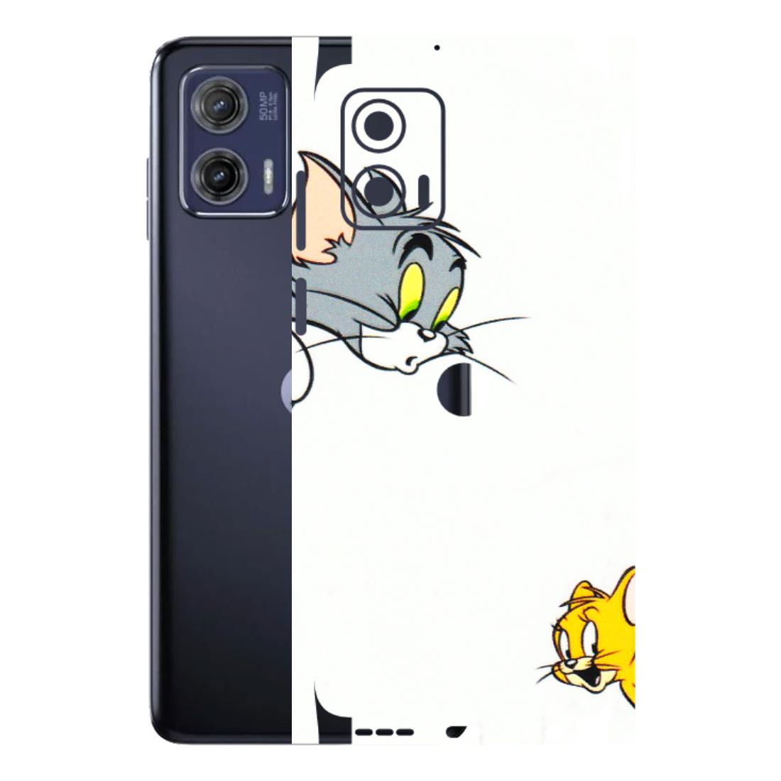 Motorola Phone Skins (All Models) - Cute Tom And Jerry - 3D Embossed Finish (L-220) Motorola Moto G73 (5G)