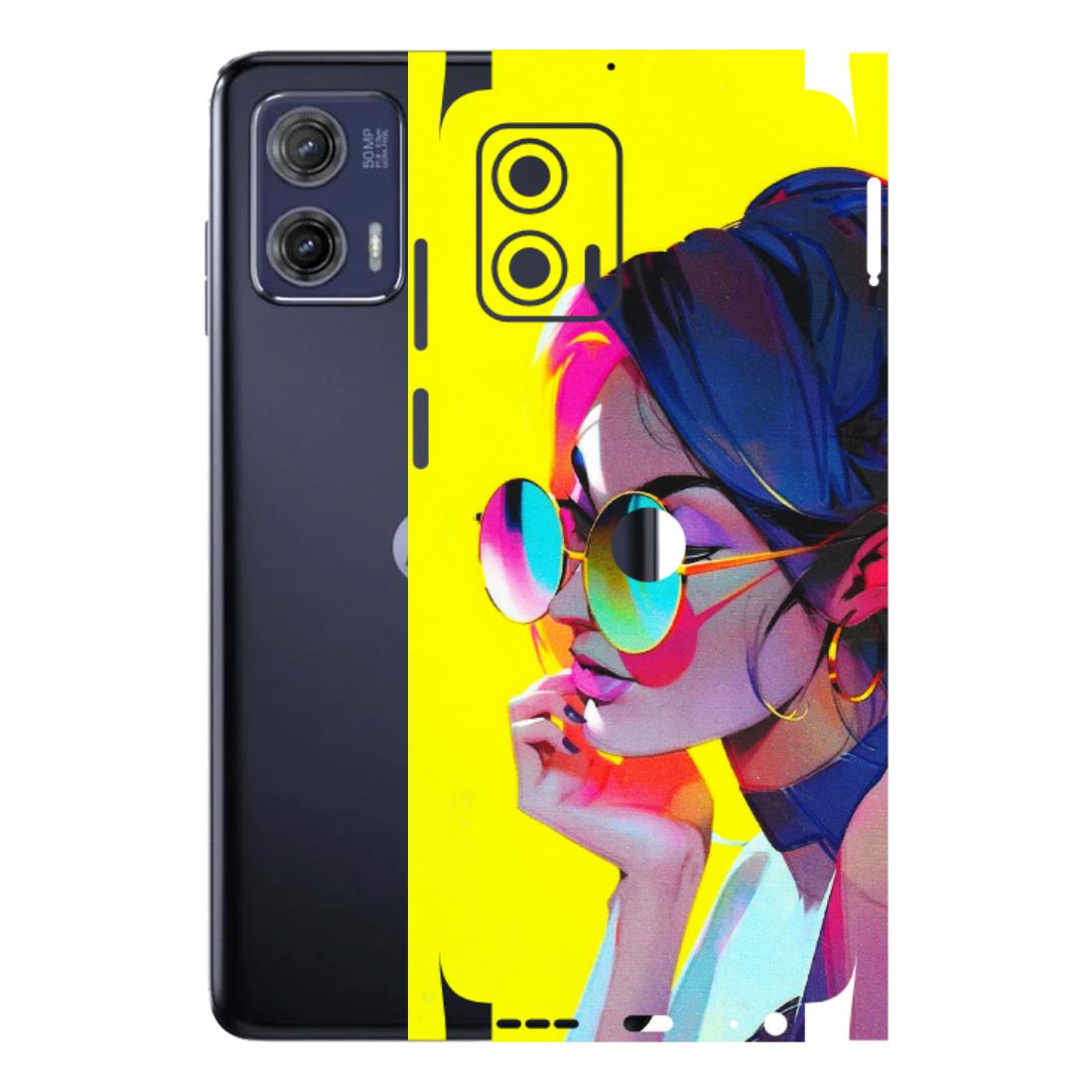 Motorola Phone Skins (All Models) - Bold Stylish Girl - 3D Embossed Finish (L-222) Motorola Moto G73 (5G)