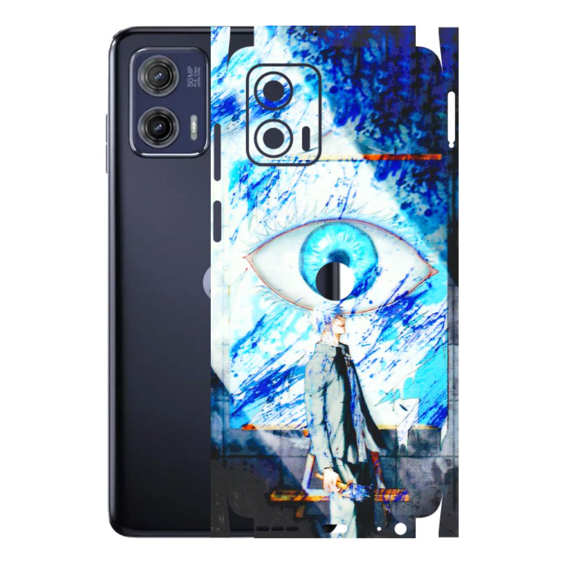 Motorola Phone Skins (All Models) - Anime Sea Blue Eye - 3D Embossed Finish (L-318) Motorola Moto G73 (5G)