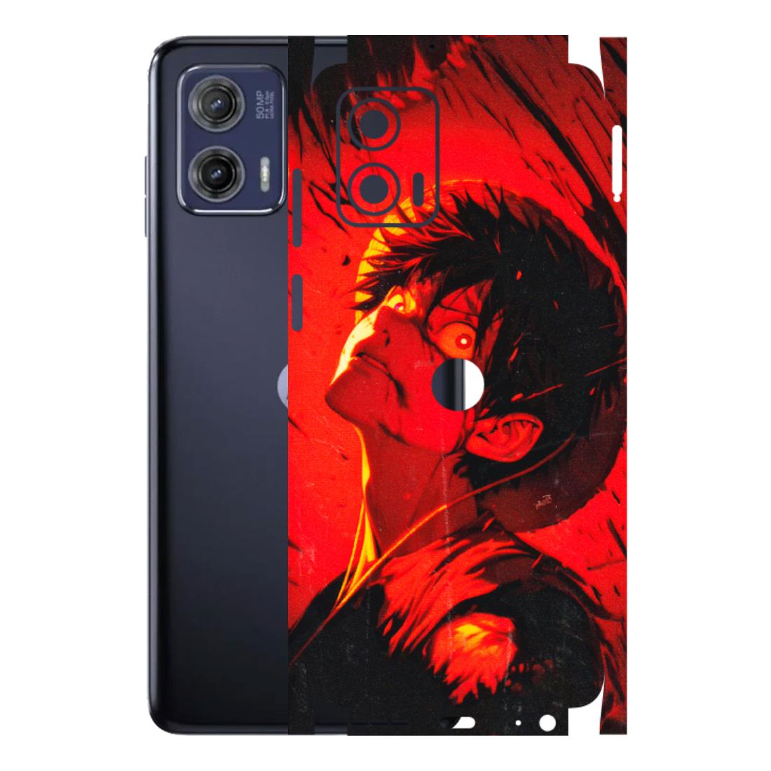 Motorola Phone Skins (All Models) - D.Luffy Power Up One Piece Anime - 3D Embossed Finish (L-326) Motorola Moto G73 (5G)