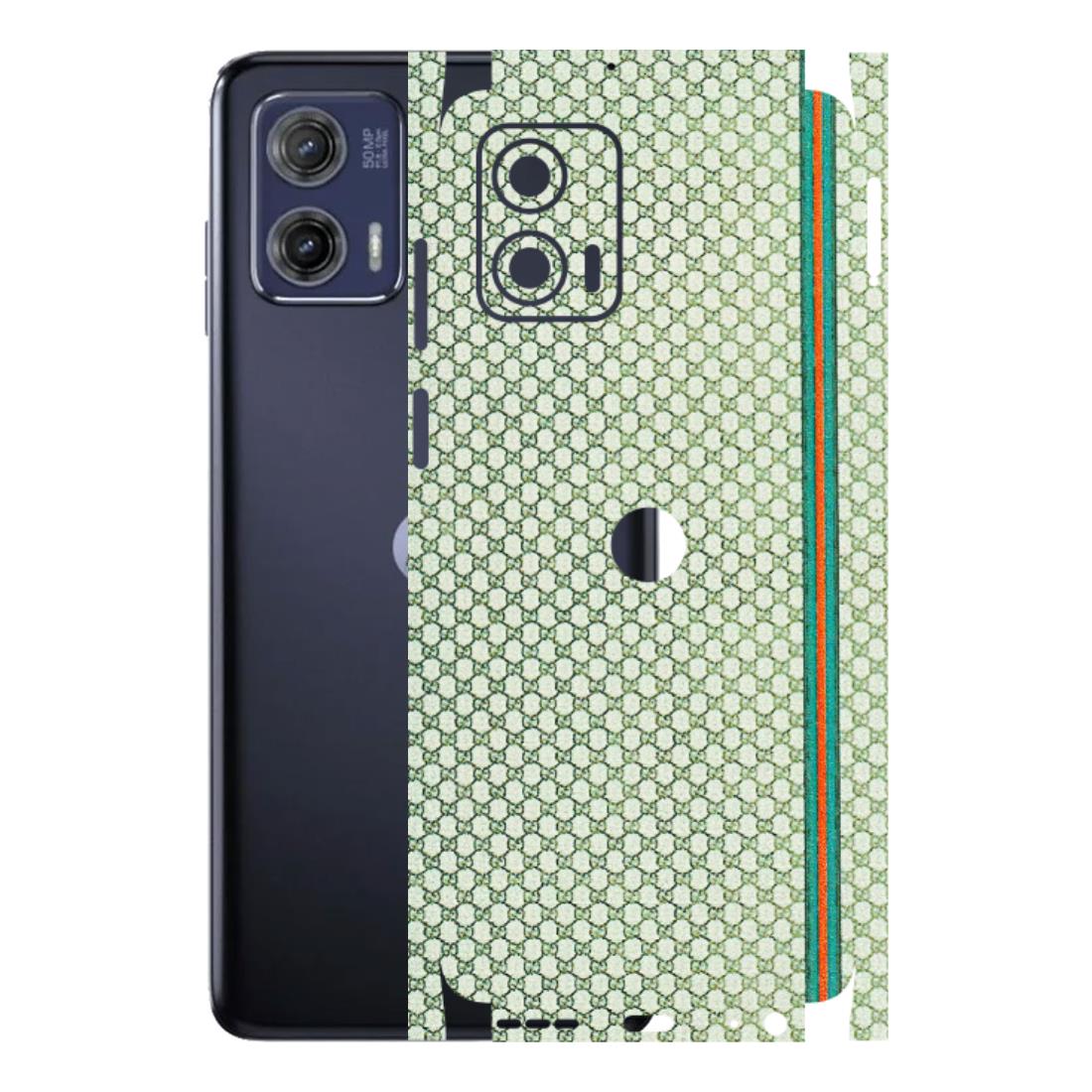 Motorola Phone Skins (All Models) - Gucci Fabric Pattern - 3D Embossed Finish (L-73) Motorola Moto G73 (5G)