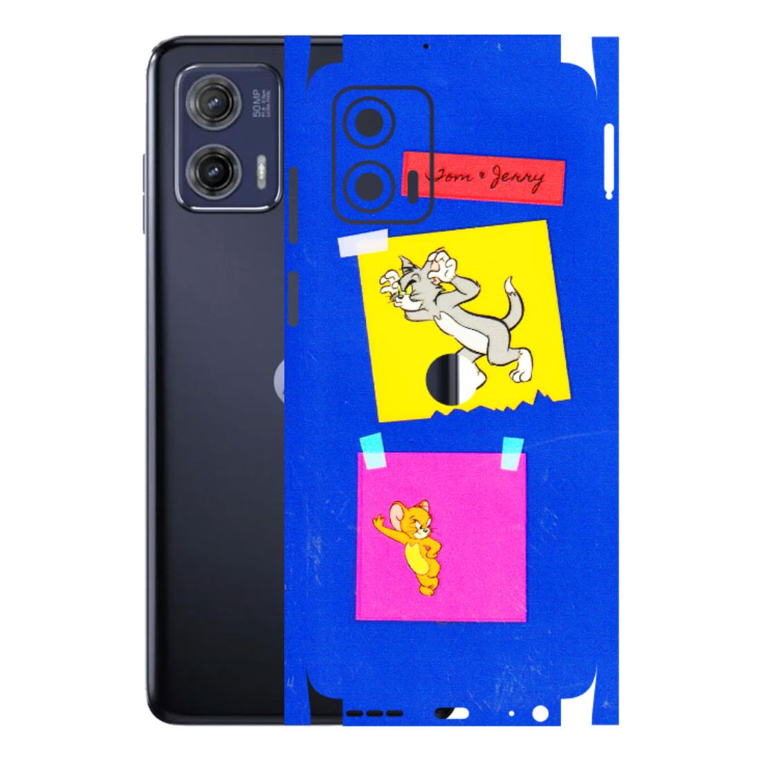 Motorola Phone Skins (All Models) - Tom N Jerry Sticky Notes - 3D Embossed Finish (L-88) Motorola Moto G73 (5G)