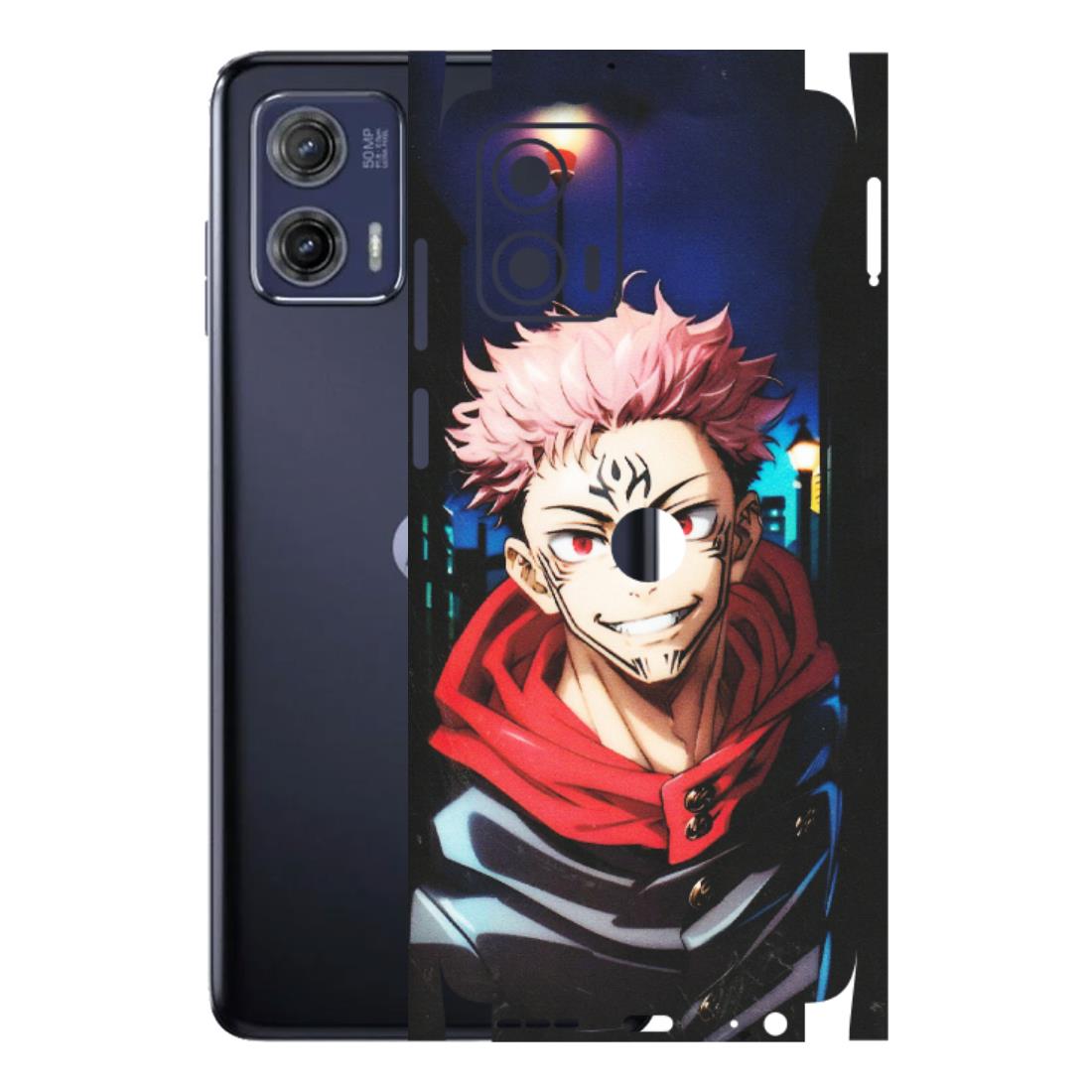 Motorola Phone Skins (All Models) - Yuji Itadori Funny Face Anime - Matte Finish (M-152) Motorola Moto G73 (5G)