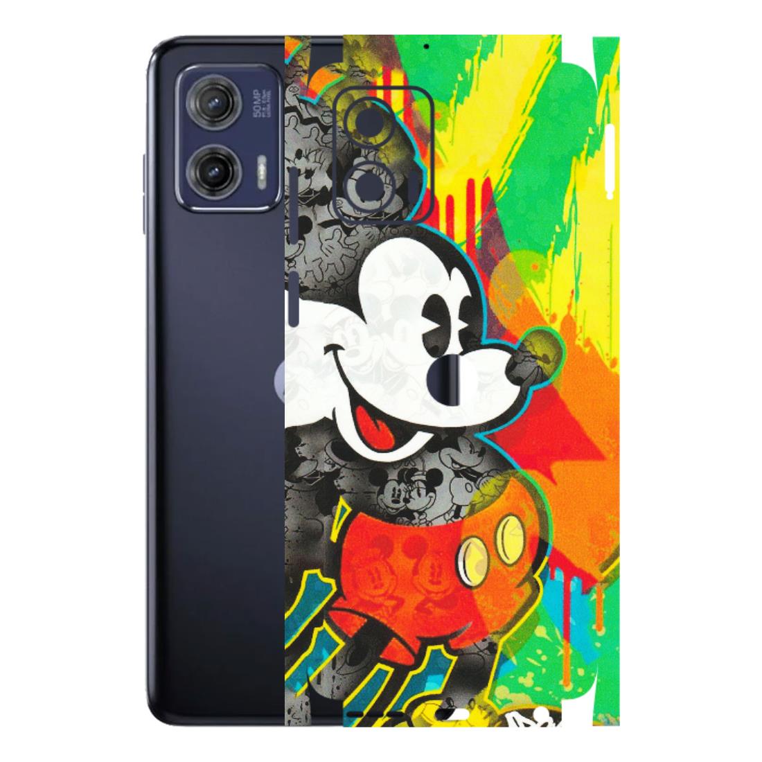 Motorola Phone Skins (All Models) - Multiple Mickey With Colourful Texture - Matte Finish (M-84) Motorola Moto G73 (5G)