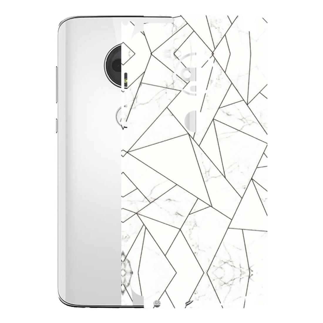 Motorola Phone Skins (All Models) - Luxury White Marble Effect - 3D Embossed Finish (L-168) Motorola Moto G7